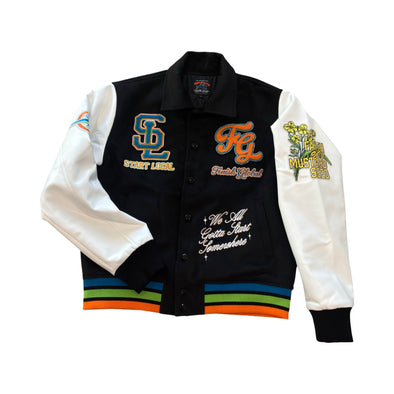 Start Local Finish Global Varsity Jacket